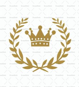 Krone und Lorbeerkranz
